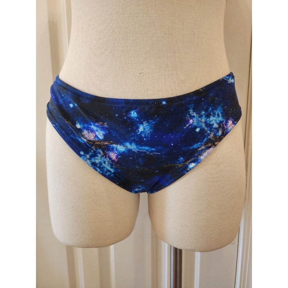 Hot Topic Galaxy Reversible Brazilian Swim Bikini Bottoms Large NWT‎